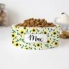 GENERIC Personalized Pet Bowl, Sunflowers Pattern Pet Bowl Customized Name, Ceramic Food Bowl For Dog, Cat Drinking Bowl (Available 2 Sizes) -Zoo Shop 41n9sKGPdzL