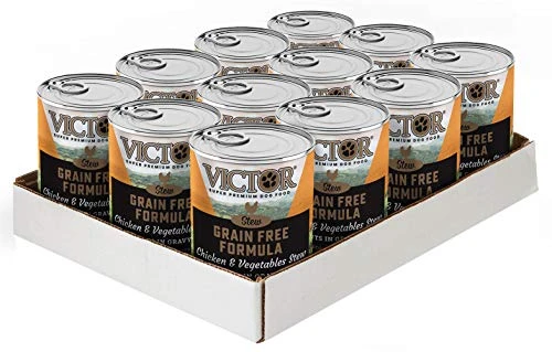 Victor Super Premium Dog Food – Grain Free Stew – Chicken And Vegetables Stew Cuts In Gravy – Canned Wet Adult Dog And Puppy Food - All Breed Sizes, 12 X 13.2 Oz Cans 3 Victor Super Premium Dog Food – Grain Free Stew – Chicken And Vegetables Stew Cuts In Gravy – Canned Wet Adult Dog And Puppy Food - All Breed Sizes, 12 X 13.2 Oz Cans