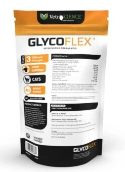 VETRISCIENCE Glycoflex 3 Maximum Strength Hip And Joint Supplement With Glucosamine For Cats - DMG, MSM & Green Lipped Mussel -Zoo Shop 41nRSP0jWPL