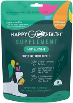 Happy Go Healthy Gut Health Supplements For Dogs | Prebiotic & Probiotic Food Topper With Ginger Root, Icelandic Seaweed, And Organic Kelp | All Breeds And Sizes | 60 Count 29 Happy Go Healthy Gut Health Supplements For Dogs | Prebiotic & Probiotic Food Topper With Ginger Root, Icelandic Seaweed, And Organic Kelp | All Breeds And Sizes | 60 Count -Zoo Shop 41ngE8LcdL. AC