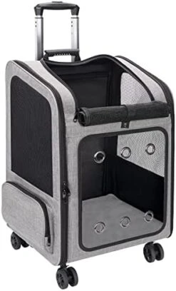 VERSMELO Extra Large Pet Carrier Backpack With Wheels Cats Under 30 Lbs, For Dogs Puppies Rabbits Other Animals Under 25 Lbs, Great For Travel/Hiking/Outdoor Use -Zoo Shop 41njgTEApLL. AC