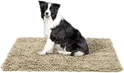 PEOPLE&PETS Indoor Dog Chenille Rug Dogs Mud Mat Pet Food Mats For Floors Dirty Mud Paws Rugs Low-Profile Doormat For Dogs Muddy Pawprints, Pet Entry, Back Door, Mud Room, Paw Gray, 20x31, Brown -Zoo Shop 41nwGM2kbsL. AC