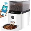 PETVIAGA Automatic Cat Feeder With APP Control, Wifi Smart Pet Feeder With Lock Lid, Clog-free Motor & Stainless Steel Bowl, 5L Cat Food Dispenser For Dry Food With 6 Daily Meals & 20 Portions Control -Zoo Shop 41nxJMeqdOL