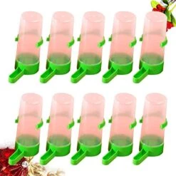 NOGRAX Parakeet Food Pet Bird Supplies 10PCS Medium Size Automatic Bird Parrot Feeding Cup Portable Feeder Cup Parrot Drinking Cup Bird Supplies Water Feeder (Color : Green, Size : 3.5x10.5cm) -Zoo Shop 41nyjJCAmhL
