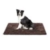 PEOPLE&PETS Indoor Dog Chenille Rug Dogs Mud Mat Pet Food Mats For Floors Dirty Mud Paws Rugs Low-Profile Doormat For Dogs Muddy Pawprints, Pet Entry, Back Door, Mud Room, Paw Gray, 20x31, Brown -Zoo Shop 41o3rZl1DYL