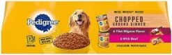 PEDIGREE CHOPPED GROUND DINNER Adult Canned Soft Wet Dog Food, Chicken & Rice Dinner, 13.2 Oz. Cans (Pack Of 12) -Zoo Shop 41oB gkTYpL. AC