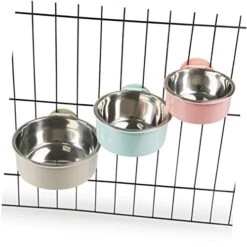 3pcs Crates For Dogs Moultrie Feeder Stainless Steel Bird Cage Bird Cage Food Water Dispenser Bowl Bird Cage Cups Small Animal Feeding Cup Feeding Bowl Pet Supplies Hanging Bowl -Zoo Shop 41owWGXcDIL