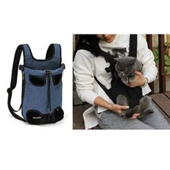 LEFEDA Out Double Shoulder Portable Travel Backpack Outdoor Pet Dog Carrier Bag Pet Dog Front Bag Mesh Backpack Head Pet Supplies Pet Backpack Carrier (Color : Black, Size : Small) -Zoo Shop 41pG05ZCnhL