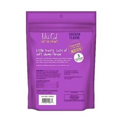 TIKI PETS Soft & Chewy Treats For Cats, Chicken, 10 Ounce Pouch