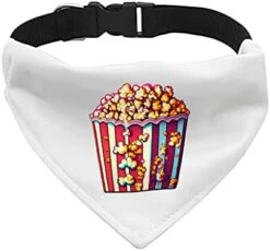 GENERIC Popcorn Pet Bandana Collar - Food Print Scarf Collar - Colorful Dog Bandana - XL -Zoo Shop 41pKNXF09LL. AC 1
