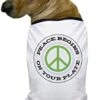 CafePress Peace Begins On Your Dog T Shirt Dog T-Shirt, Pet Clothing, Funny Dog Costume -Zoo Shop 41pN5Cy0EL. AC