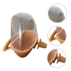 EVANEM Bird Food Box Clear Bird Feeder Bird Cages For Cockatiels Bird Cage Feeder Bird Coop Cup Bird Cage Bowl Parrot Feeder With Perch Bird Feeder With Stand Parrot Food Feeder Pet 2pcs -Zoo Shop 41paQMsN9rL