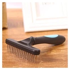 AIRFUL Pet Supplies For Dogs Bed Pet Grooming Brush Shedding And Dematting Undercoat Rake Comb For Dogs And Cats Extra Wide Blue Pet Supplies For Cats Food (Blue, One Size) (Color : Blue)