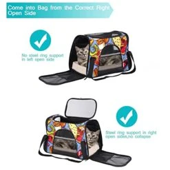 Pet Carrier American Delicious Fat Food Pattern Soft-Sided Pet Travel Carriers For Cats,Dogs Puppy Comfort Portable Foldable Pet Bag Airline Approved -Zoo Shop 41pcxIWSw4L