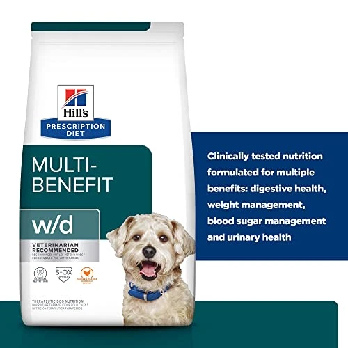 Hill's Prescription Diet W/d Multi-Benefit Digestive/Weight/Glucose/Urinary Management Chicken Flavor Dry Dog Food, Veterinary Diet, 27.5 Lb. Bag 6 Hill's Prescription Diet W/d Multi-Benefit Digestive/Weight/Glucose/Urinary Management Chicken Flavor Dry Dog Food, Veterinary Diet, 27.5 Lb. Bag - Image 4