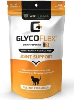 VETRISCIENCE Glycoflex 3 Maximum Strength Hip And Joint Supplement With Glucosamine For Cats - DMG, MSM & Green Lipped Mussel -Zoo Shop 41piWBGfnwL. AC