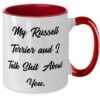 GENERIC Beautiful Russell Terrier Dog Gifts, My Russell Terrier, Birthday Gifts, Two Tone 11oz Mug For Russell Terrier Dog From Friends, Dog Toys, Dog Collars, Dog Beds, Dog Food, Dog Treats -Zoo Shop 41ptmeeMqyL