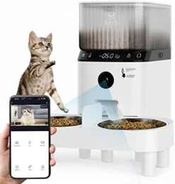 Sobralik Automatic Cat Feeders, Smart Timed Automatic Dog Feeder, HD Camera Voice And Video Recording, Cat Food Dispenser Portion, 2.4G Wi-Fi Enabled App Control, 5L Capacity For Cats Dogs -Zoo Shop 41pvnb XujL. AC