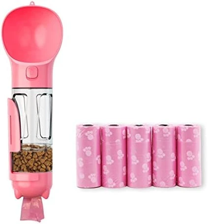 GENERIC 4-in-1 Portable Pet Bowl With Dog Waste Bags: Travel Dispenser For Outdoors Pet With Dog Water Dispenser, Food Box, Waste Bag Storage, Poop Shovel. (Pink) 6 GENERIC 4-in-1 Portable Pet Bowl With Dog Waste Bags: Travel Dispenser For Outdoors Pet With Dog Water Dispenser, Food Box, Waste Bag Storage, Poop Shovel. (Pink) - Image 4