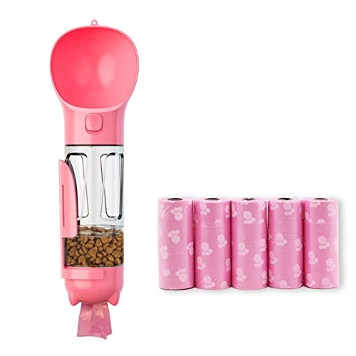 GENERIC 4-in-1 Portable Pet Bowl With Dog Waste Bags: Travel Dispenser For Outdoors Pet With Dog Water Dispenser, Food Box, Waste Bag Storage, Poop Shovel. (Pink) 3 GENERIC 4-in-1 Portable Pet Bowl With Dog Waste Bags: Travel Dispenser For Outdoors Pet With Dog Water Dispenser, Food Box, Waste Bag Storage, Poop Shovel. (Pink)