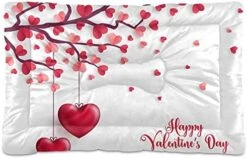 Fast Junk Food Hamburger French Fries Ice Cream Faces On Black Dog Cat Bed Mat Soft Crate Pad Mattress Cushion For Small Medium Pets, Anti Slip Sleeping Kennel Mat Washable & Dry 36x24 Inch -Zoo Shop 41qJt1I2thL. AC