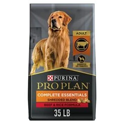 Purina Pro Plan High Protein Dog Food With Probiotics For Dogs, Shredded Blend Beef & Rice Formula - 35 Lb. Bag
