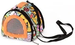ShiningLove Portable Hamster Cage With Zipper And Strap Small Animal Pet Nest Chinchilla Cage Carrier Nest For Hedgehog Squirrel Guinea Pig Outing Backpack Breathable And Safe Dynamic Food -Zoo Shop 41qddeV5mEL. AC