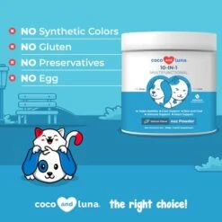 10 In 1 Multivitamin For Dogs And Cats - 4 Oz Powder - Hip And Joint Support - Omega Fish Oil & Vitamins With Coq10 For Skin & Heart Health - Probiotics & Enzymes For Gut & Immune Health… -Zoo Shop 41qnxLPZmGL