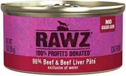 Rawz Natural Premium Pate Canned Cat Wet Food - Made With Real Meat Ingredients No BPA Or Gums -3 Oz Cans (Case Pack Of 18) (Rabbit&Pumpkin) -Zoo Shop 41qrxdNI84L. AC