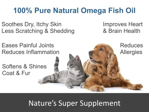 100% Pure Omega 3, 6 & 9 Fish Oil For Dogs And Cats. Supports Skin & Coat Condition, Joint Function, Immune, Brain & Heart Health. All Natural EPA + DHA Fatty Acids. Pet Liquid Food Supplement 8 Oz 3 100% Pure Omega 3, 6 & 9 Fish Oil For Dogs And Cats. Supports Skin & Coat Condition, Joint Function, Immune, Brain & Heart Health. All Natural EPA + DHA Fatty Acids. Pet Liquid Food Supplement 8 Oz