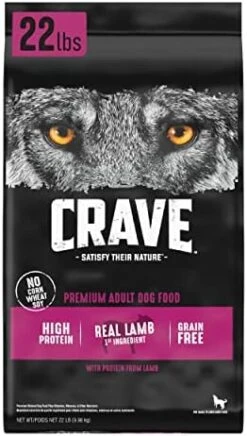CRAVE Grain Free High Protein Adult Dry Dog Food With Lamb, 12 Lb. Bag -Zoo Shop 41r60G0zAL. AC