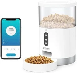 Living Enrichment Automatic Cat Feeder, WiFi Smart Pet Feeder 4L, Auto Dog Food Dispenser With Portion Control, Distribution Alarms And Voice Recorder, APP Control, For Cats, Dogs & Small Pets -Zoo Shop 41r8nbu0EML. AC