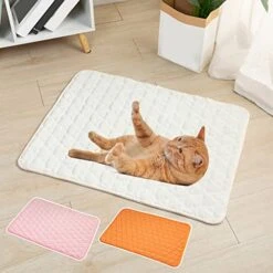 Tinysiry Pet Bed, Comfortable Warm Seam Heart Pattern Dog Pad, Soft Non-Slip Cat Mat, Pets Sleeping Mattress Cat Dog Bed For Living Room Bedroom Grey 2XL -Zoo Shop 41rQjamkhYL