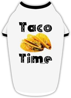 TOOLOUD Taco Time - Mexican Food Design Cotton Dog Shirt White With Black Medium -Zoo Shop 41rRpMvuIXL. AC 1