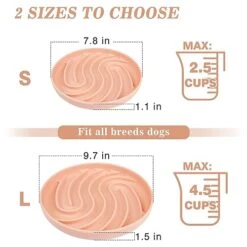 Moogrou Silicone Slow Feeding Dog Bowl Slows Down Eating For Puppy Small Medium Large Dogs,Dog Bowls Slow Feeder With Strong Suction Cups,Maze Dog Food Bowls/Puzzle Feeders For Pets Pink S -Zoo Shop 41rfzXO7N7L