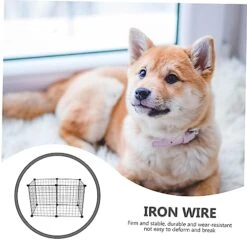 BUGUUYO 1 Set Pet Fence Decorative Fence Animal Barrier Fence Foldable Fence Outdoor Guinea Pig Playpen Metal Exercise Pen Outdoor Dog Playpen Pet Metal House Cat Playpen Sleeping Cage -Zoo Shop 41rm4MuxsSL