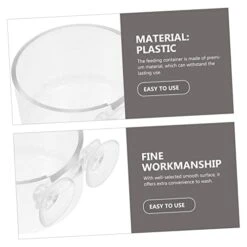 EVANEM 2pcs Feeding Cup Glass Dispenser Accessory Tray Aquarium Plant Feeder Fish Tank Shrimp Feeder Aquatic Pet Food Cup Aquarium Feeding Tools Floating Food Tray Plastic Fish Feeder -Zoo Shop 41sBfJm0WYL