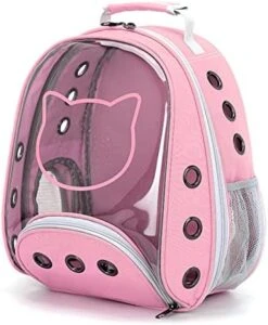 LEFEDA Backpack With Window Portable Outdoor Travel Bag For Cat Dog Transparent Pet Backpack Carrier (Color : Yellow) -Zoo Shop 41sFImSML3L. AC