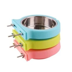 Balacoo Cat Bowls Dog Bowls Stainless Steel Dog Stainless Steel Pet Feeding Bowl Stainless Steel Cat Food Bowl Hanging Drink Water Bowl For Cat (Size L) Stainless Steel Pet Bowls -Zoo Shop 41sIOi8PLqL
