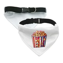 GENERIC Popcorn Pet Bandana Collar - Food Print Scarf Collar - Colorful Dog Bandana - XL -Zoo Shop 41sIwcGolUL