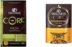 Wellness CORE Grain-Free High-Protein Dry Dog Food, Natural Ingredients, Made In USA With Real Meat, All Breeds, For Adult Dogs (Original Turkey & Chicken, 4-Pound Bag) -Zoo Shop 41sS2IMhmRL. AC 1