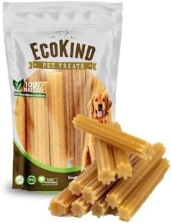 EcoKind Pet Treats Premium Gold Cheese Flavored Churro Chews | All Natural Himalayan Yak Cheese Dog Chew For Small To Large Dogs | Keeps Dogs Busy & Enjoying Indoors & Outdoor Use (10 Sticks) -Zoo Shop 41sXk3a2uL. AC
