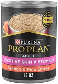 Purina Pro Plan Sensitive Skin And Stomach Wet Dog Food Pate Sensitive Skin And Stomach Beef And Oat Meal Entree - (12) 13 Oz. Cans -Zoo Shop 41sY36yf23L. AC