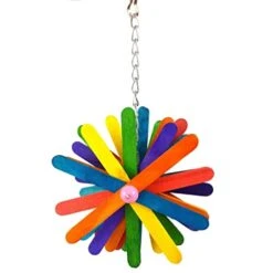 JYDQM 6Pcs Pet Parrot Toys Wooden Hanging Cage Toys For Parrots Bird Funny Hanging Standing Toy Pet Bird Training Supplies -Zoo Shop 41scKWNC0kL