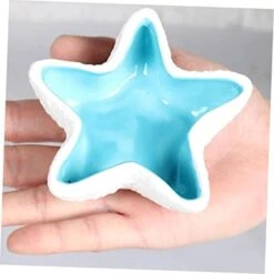 EVANEM 2pcs Pentagram Food Bowl Bird Cage Feeder Ceramic Water Bowl Bunny Feeder Hamster Feeding Bowl Small Pet Feeder Bird Cage Water Food Feeder Pet Food Bowl Pet Supply Blue Ceramics -Zoo Shop 41sgXsqoFOL