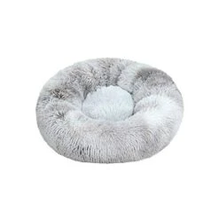 YangYan Round Washable Long Plush Dog Kennel New Super Soft Dog Mat Dog Basket Pet Bed Cat House Velvet Mats Sofa For Dog (Color : Sky Blue, Size : 40cm) -Zoo Shop 41sgZKXBdhL
