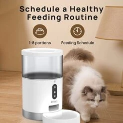 Living Enrichment Automatic Cat Feeder, WiFi Smart Pet Feeder 4L, Auto Dog Food Dispenser With Portion Control, Distribution Alarms And Voice Recorder, APP Control, For Cats, Dogs & Small Pets -Zoo Shop 41stfkvvi6L