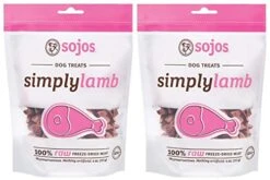 Sojos Simply Lamb Raw Freeze Dried Grain-Free Dog Treats, 4-Ounce Each (Pack Of 2)