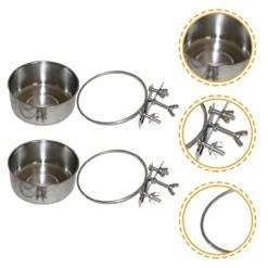 Bird Cage Mount Bowl Bird Food Metal Dog Bowls 2Pcs Parrot Feeder Dish Cup Bird Cage Feeding Cup Parrot Food Holder Bird Feeder Stainless Steel Dog Bowls Parakeet Food 12 Bird Cage Mount Bowl Bird Food Metal Dog Bowls 2Pcs Parrot Feeder Dish Cup Bird Cage Feeding Cup Parrot Food Holder Bird Feeder Stainless Steel Dog Bowls Parakeet Food -Zoo Shop 41tDiXLp8kL