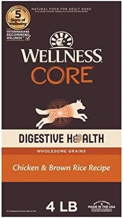 Wellness CORE Digestive Health Dry Senior Food With Wholesome Grains, Advanced Age For Dogs Over 7-Years Old, For Dogs With Sensitive Stomachs, Made In USA With Real Chicken (Senior, 24-Pound Bag) -Zoo Shop 41tH4OXxJrL. AC